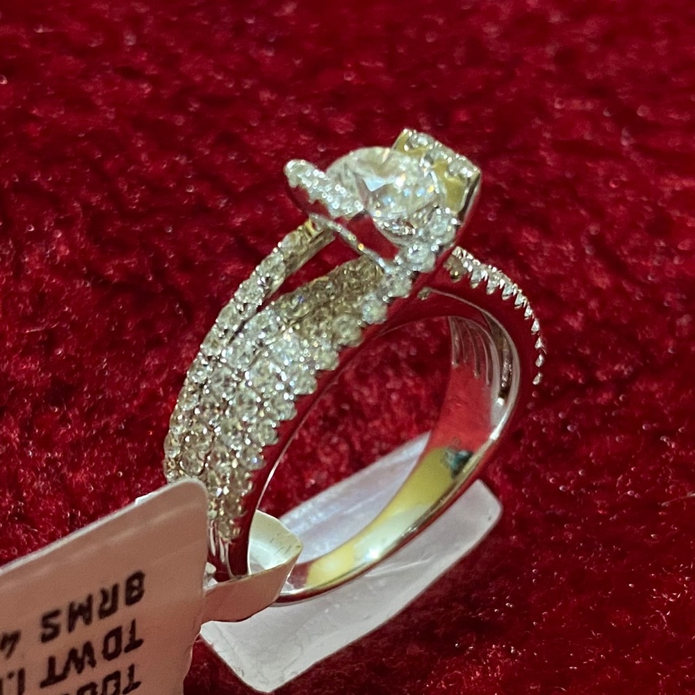 Silver with CZ Stones Ladies Ring